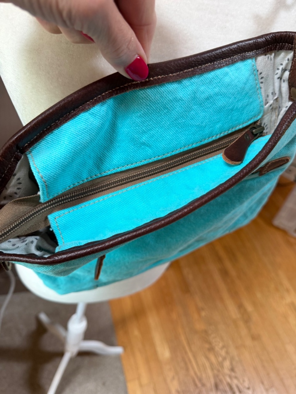 MYRA Crossbody Canvas & Textile Bag - Picture 6 of 8